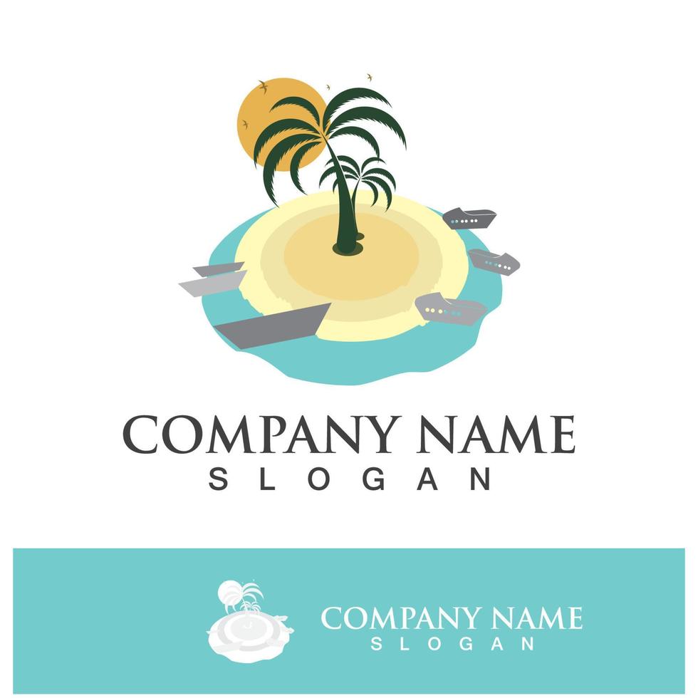 travel and holiday logo icon vector