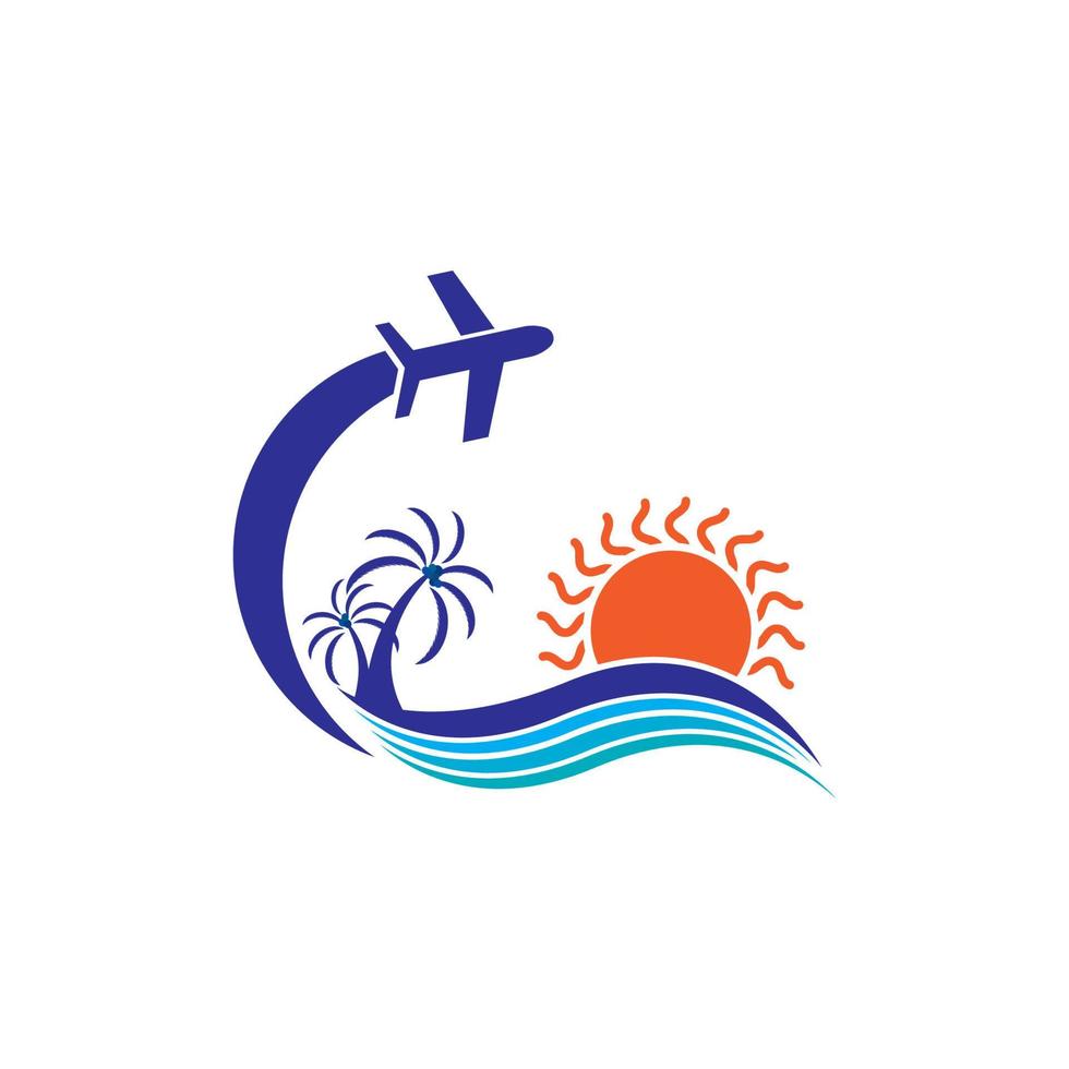 vector de icono de logotipo de viajes y vacaciones