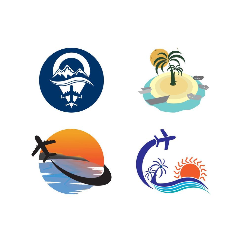 vector de icono de logotipo de viajes y vacaciones