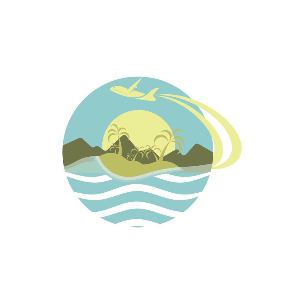 vector de icono de logotipo de viajes y vacaciones