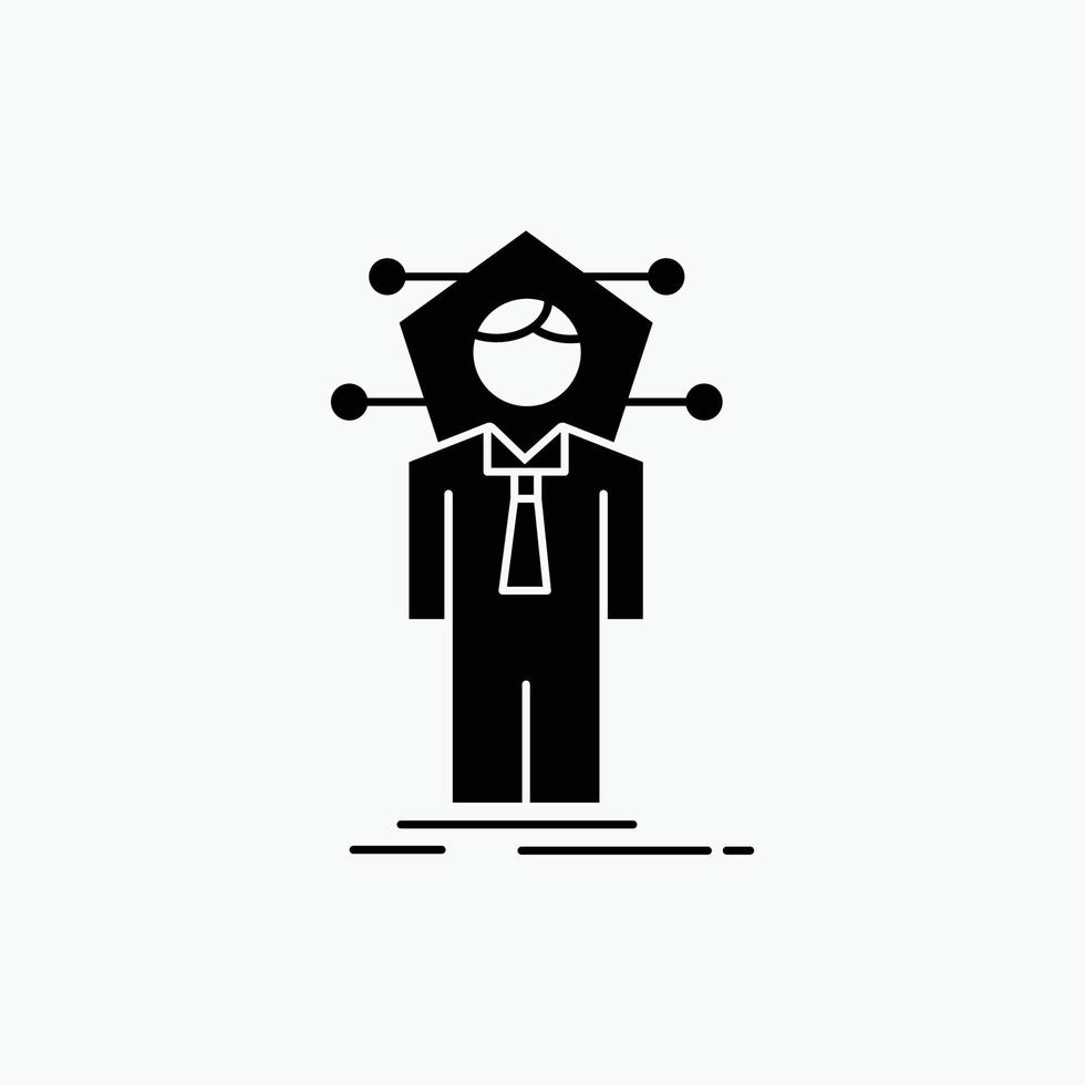 Business. connection. human. network. solution Glyph Icon. Vector isolated illustration