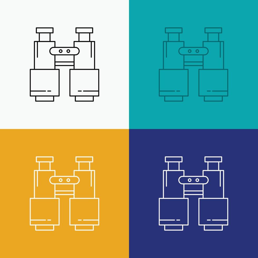 binoculars. find. search. explore. camping Icon Over Various Background. Line style design. designed for web and app. Eps 10 vector illustration