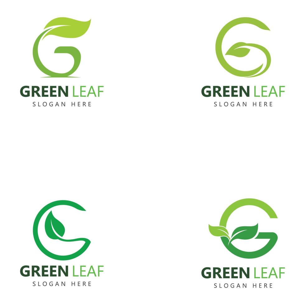 letter g leaf icon logo design concept 12819811 Vector Art at Vecteezy