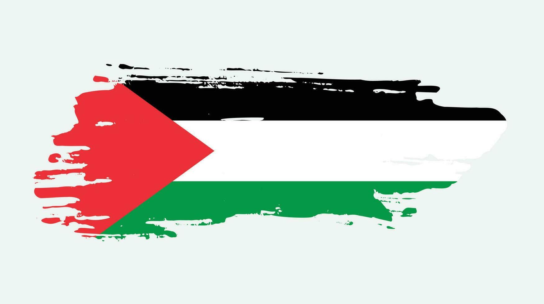 Palestine distressed grunge flag vector