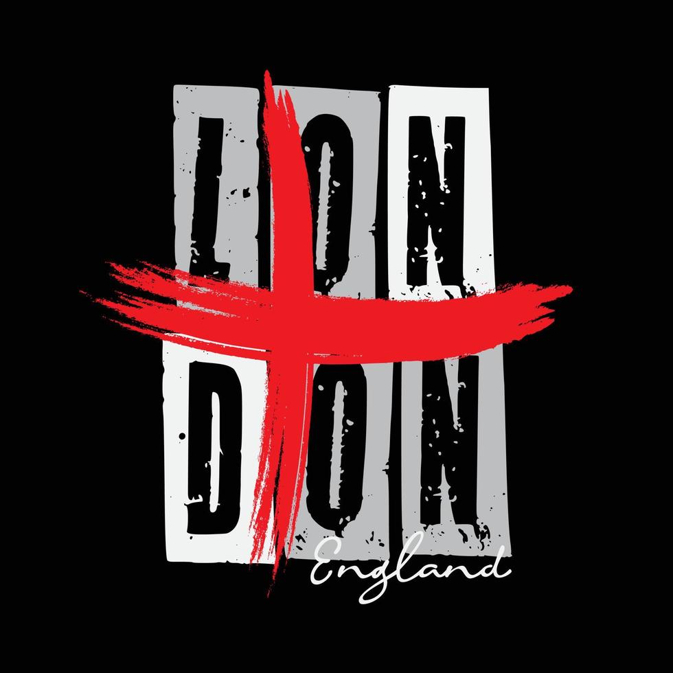 tipografía de ilustración de londres. perfecto para el diseño de camisetas vector