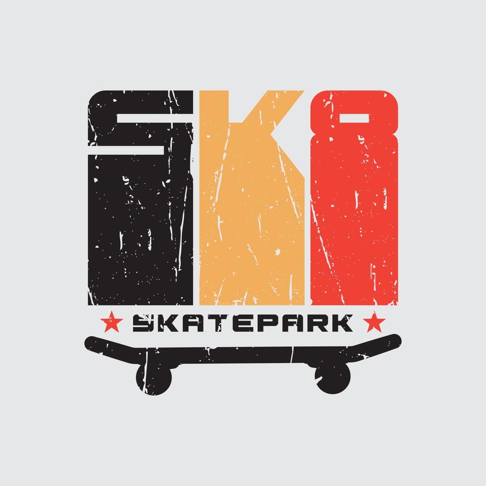 Skateboard illustration typography. perfect for t shirt design vector