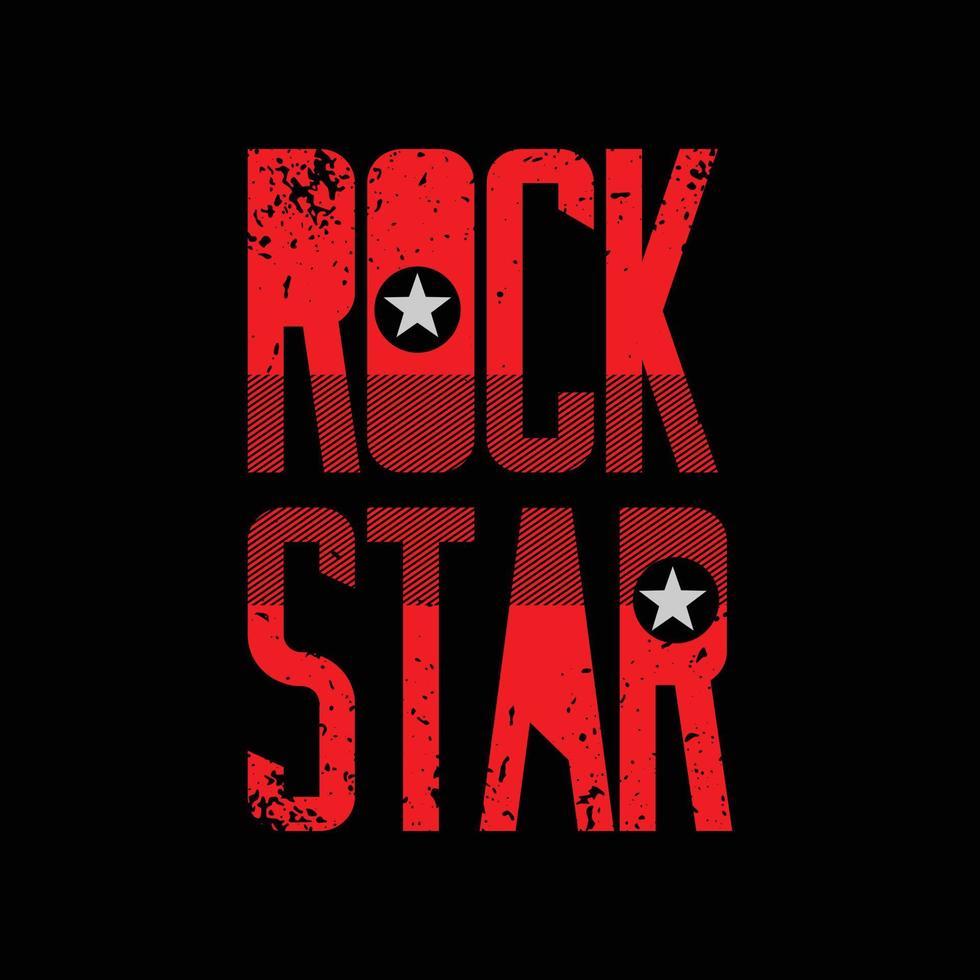 tipografía de ilustración rockstar. perfecto para el diseño de camisetas vector