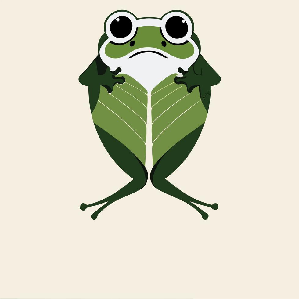 Worried Frog Illustration vector