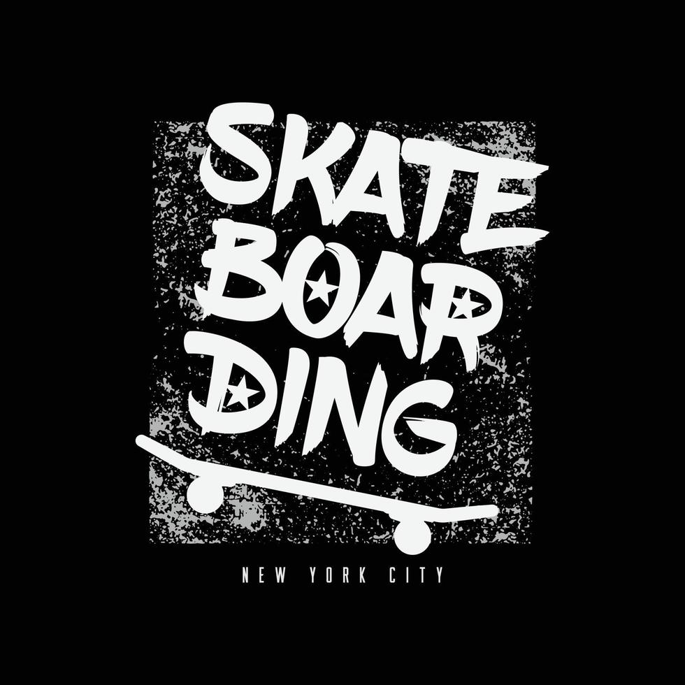 Skateboard illustration typography. perfect for t shirt design vector