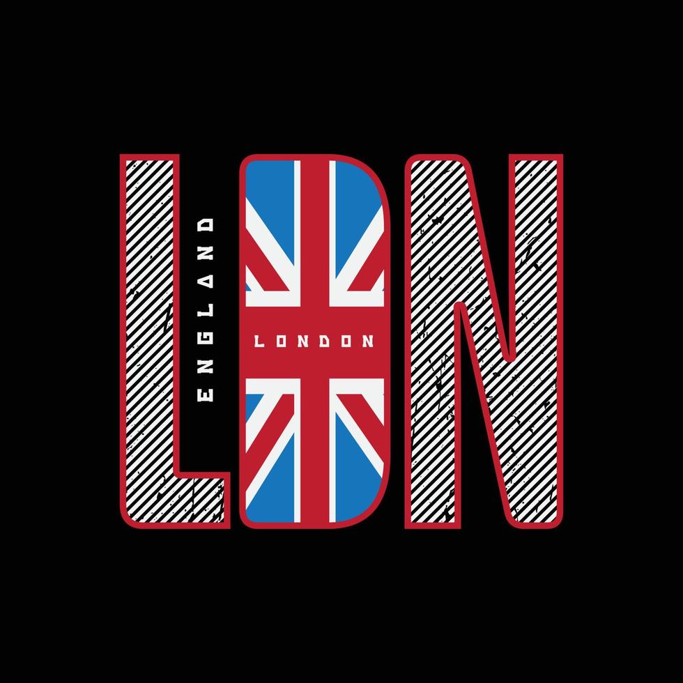 tipografía de ilustración de londres. perfecto para el diseño de camisetas vector