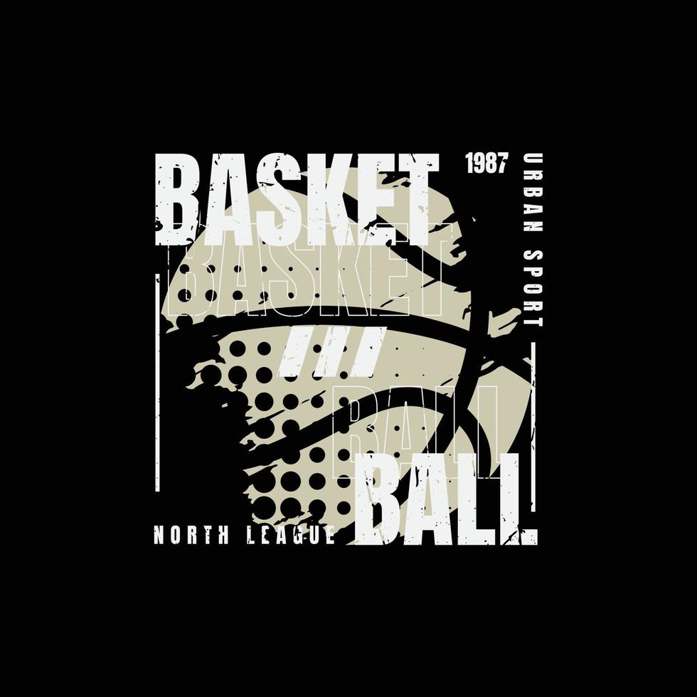 tipografía de ilustración de baloncesto. perfecto para el diseño de camisetas vector