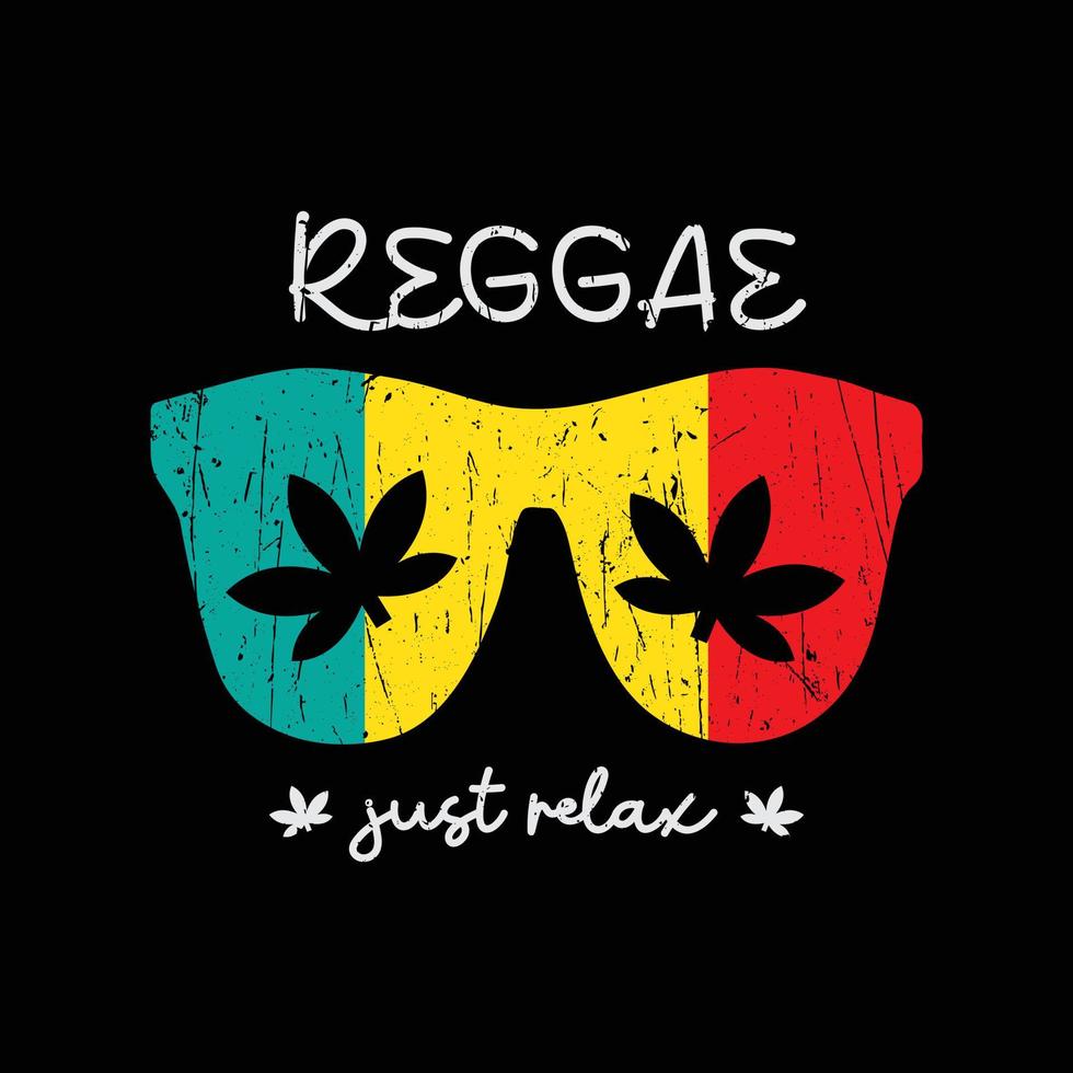 Reggae illustration typography. perfect for t shirt design vector