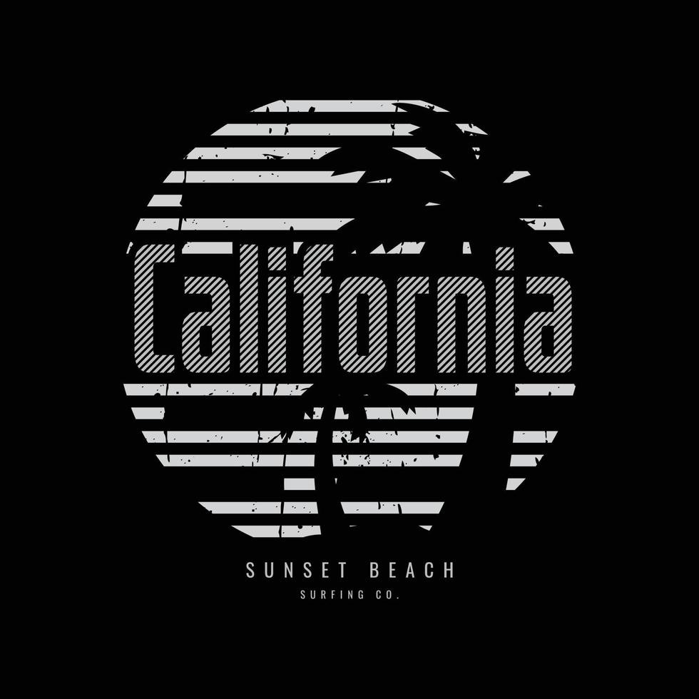 tipografía de ilustración de california. perfecto para el diseño de camisetas vector