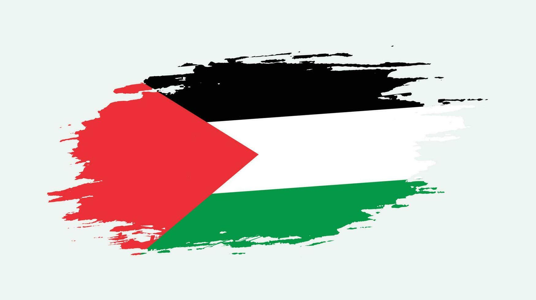 Vintage Palestine grunge texture flag vector