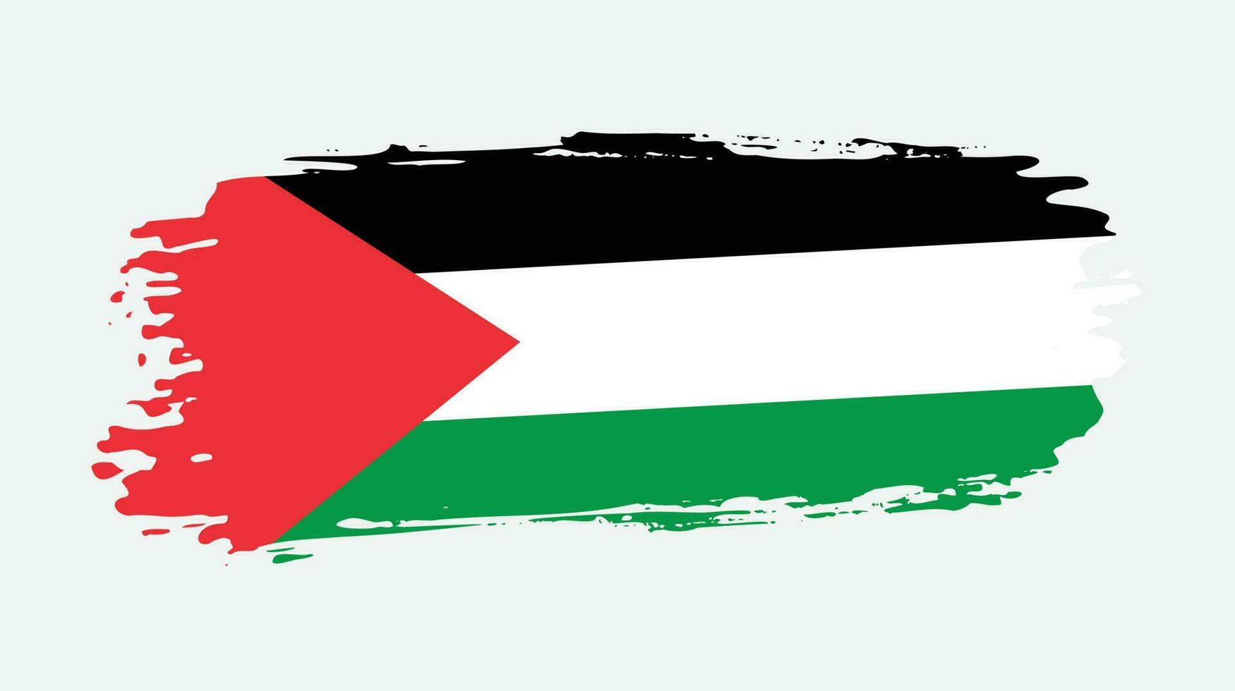 Faded Palestine grunge texture flag vector