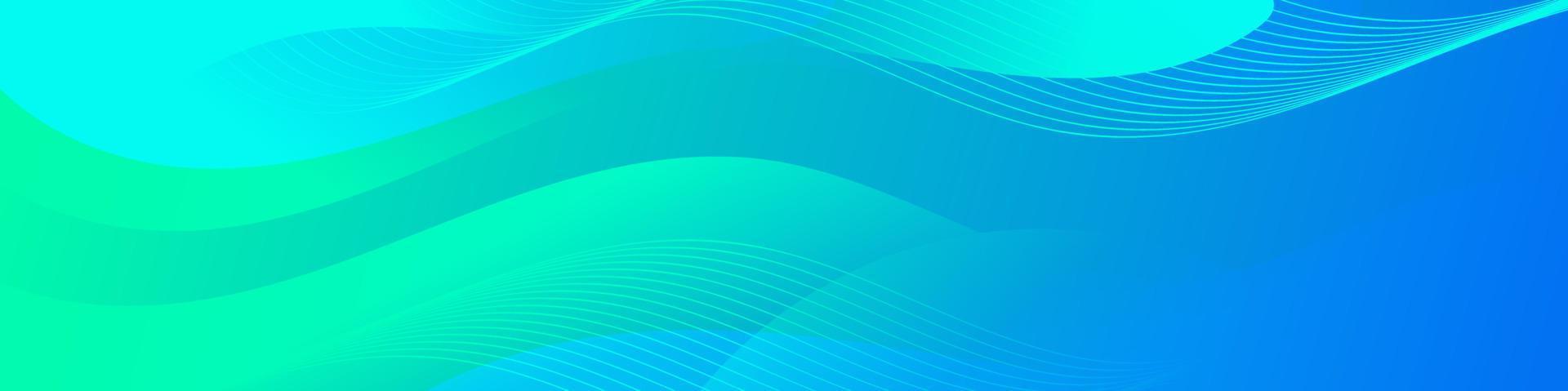 Abstract Blue Fluid Wave Banner Template vector