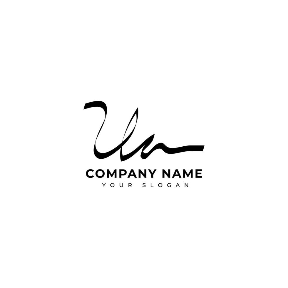 Ua Initial signature logo vector design