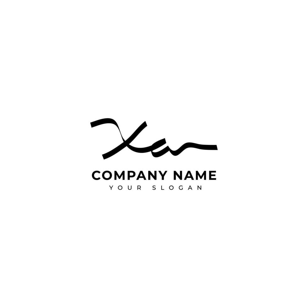 Xa Initial signature logo vector design
