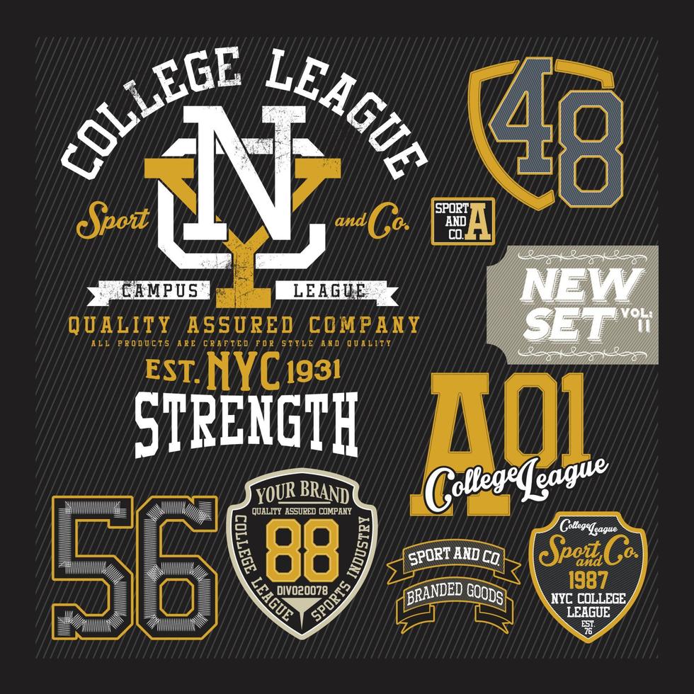 T-shirt Templates Logos Vector. Can Be Used For T-shirt Print, Mug Print, Pillows, Fashion Print Design, Kids Wear, Baby Shower, Greeting And Postcard. T-shirt Design vector