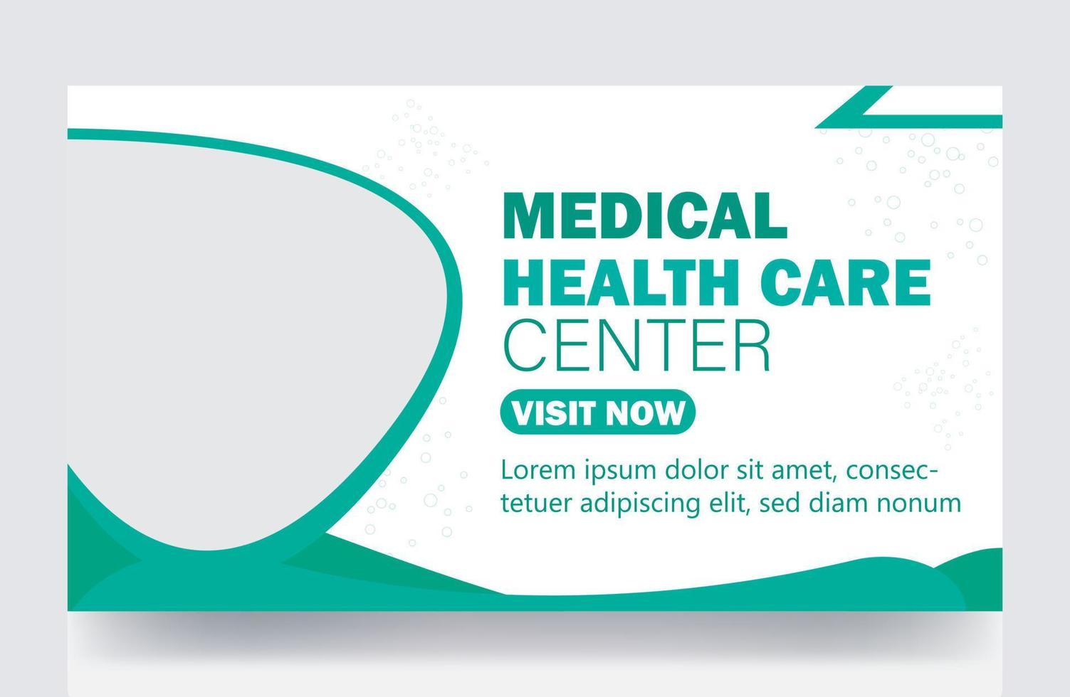 Medical banner video thumbnail design and web banner template vector