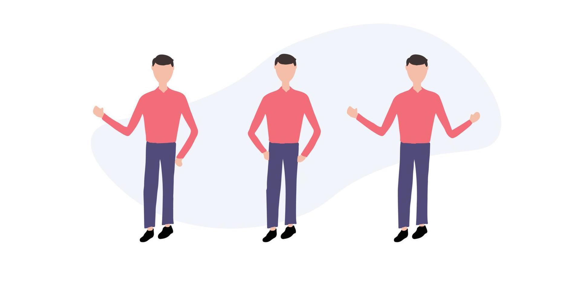 people flat illustration for presentation vector