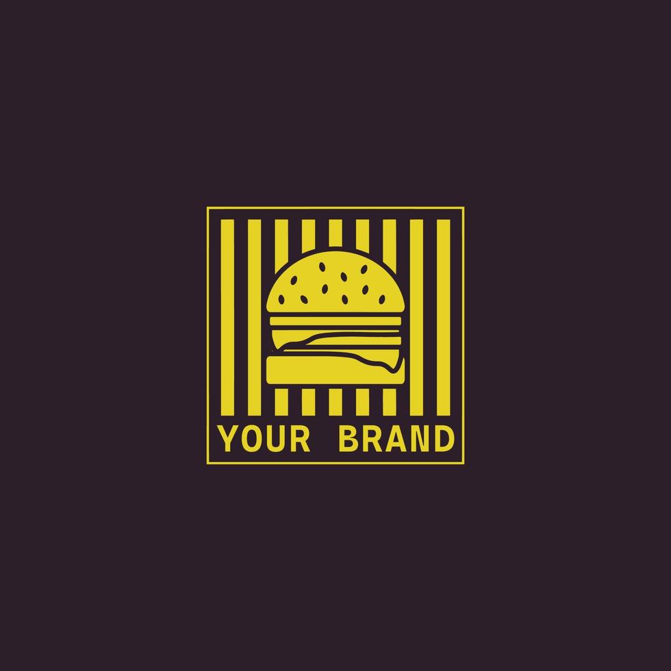 burger fastfood simple logo vector