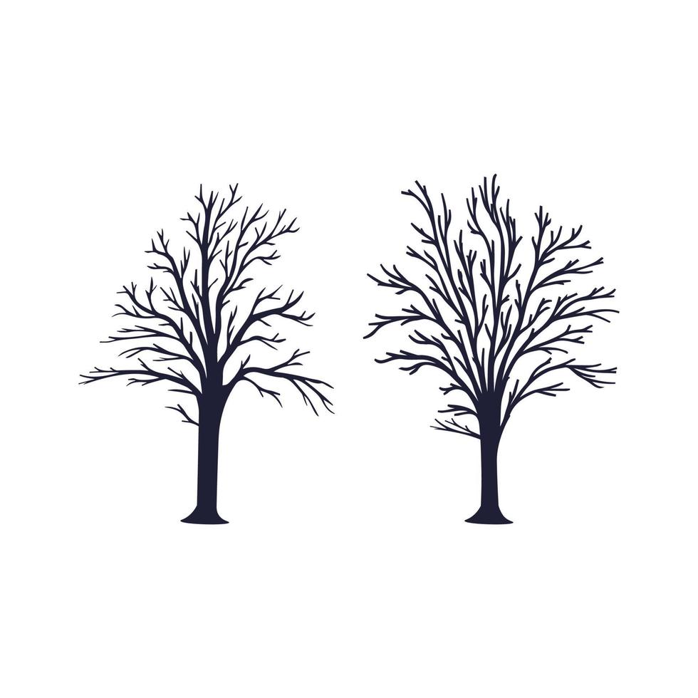 conjunto de vectores de ilustración de árbol muerto