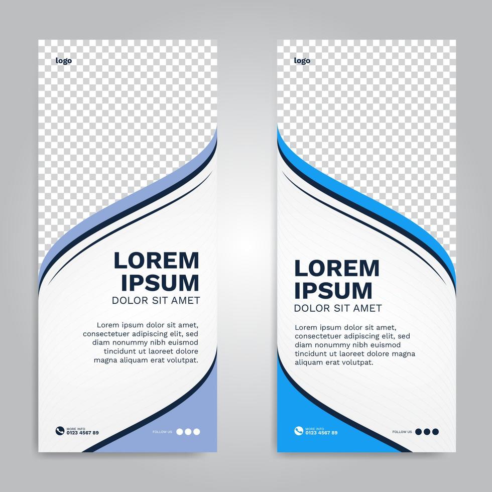 simple set of modern vertical banners vector
