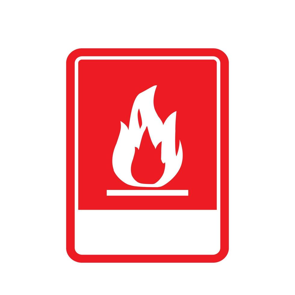 flammable object part warning board vector. vector