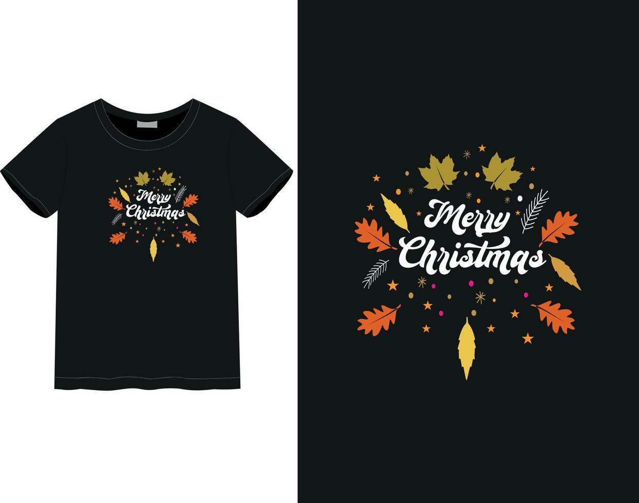 camiseta feliz navidad vector