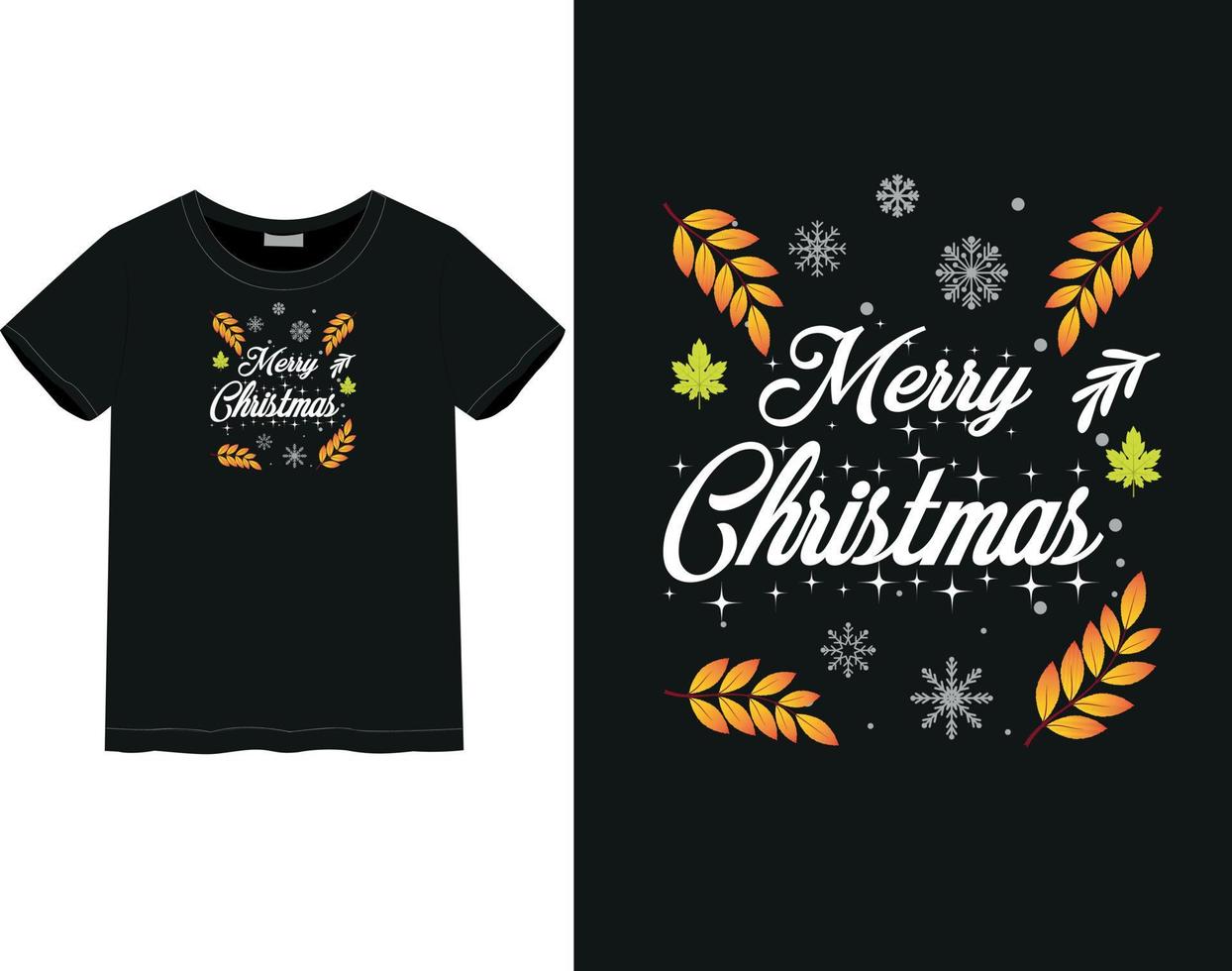 camiseta feliz navidad vector