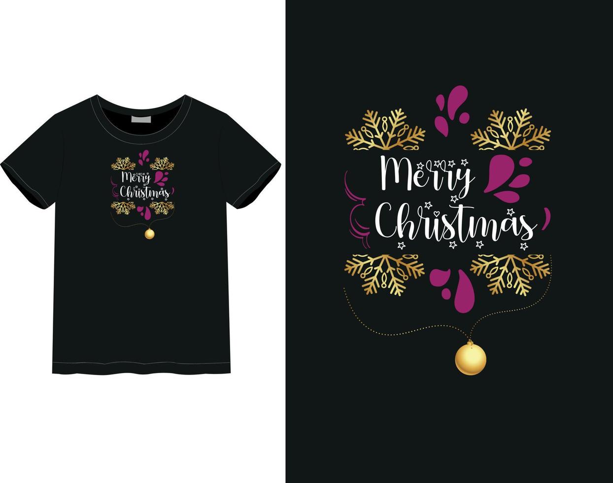 camiseta feliz navidad vector