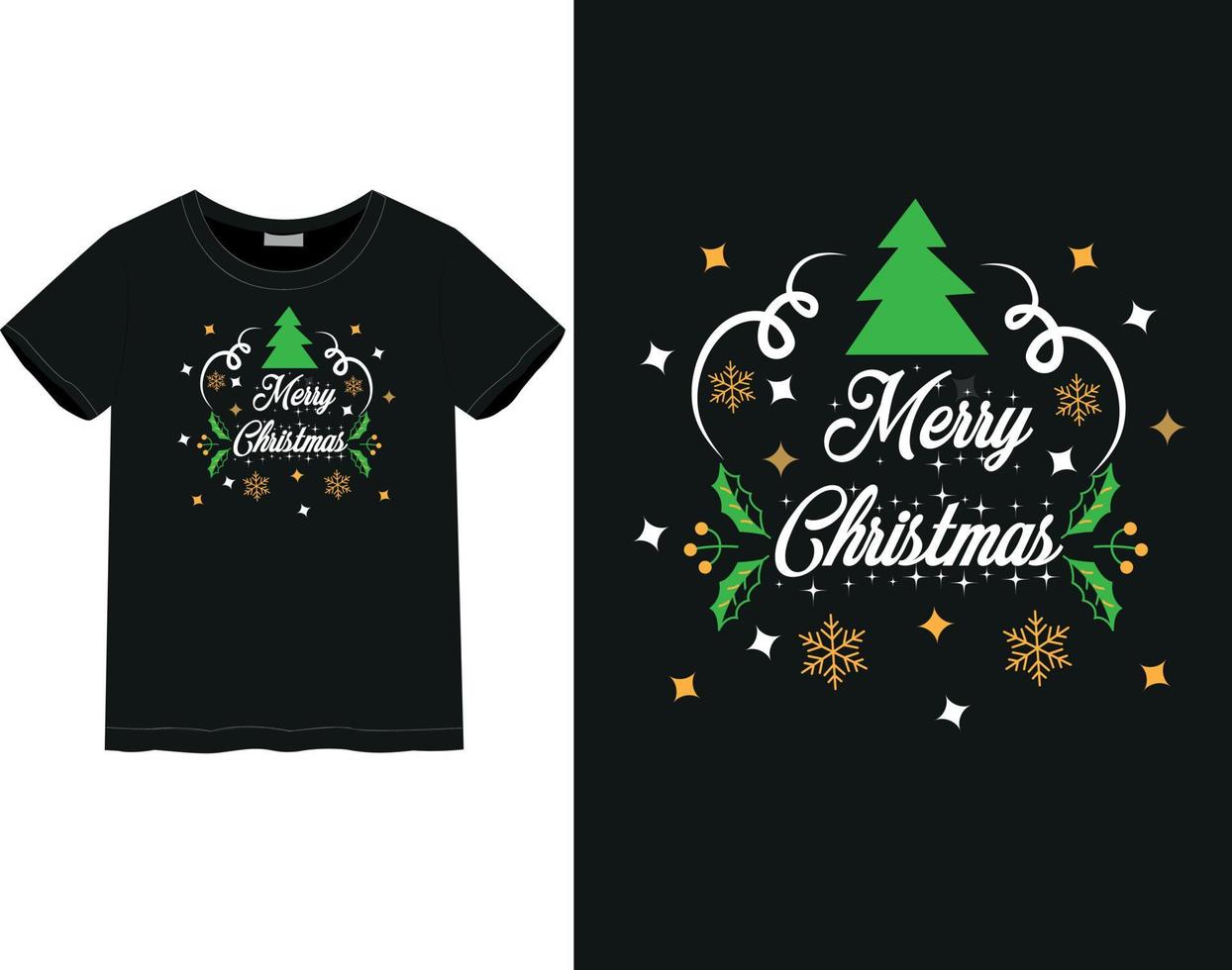 camiseta feliz navidad vector