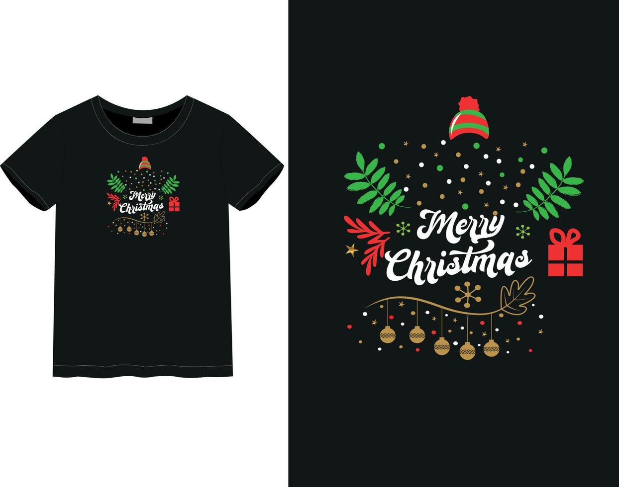 Merry Christmas Day t-shirt vector