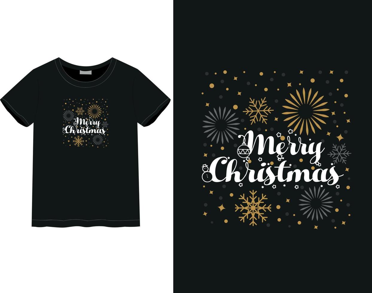 camiseta feliz navidad vector