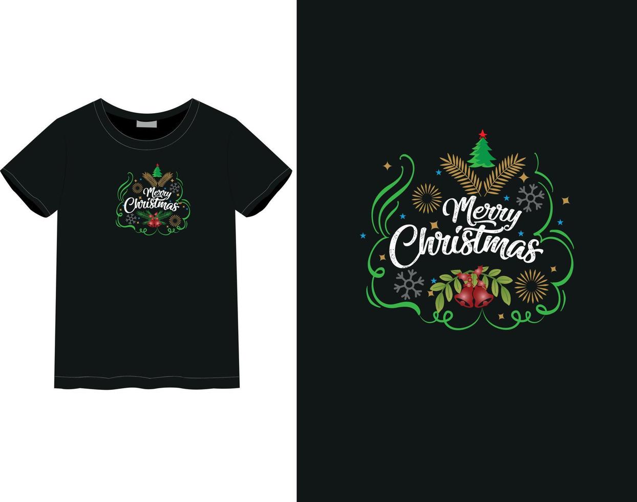 camiseta feliz navidad vector