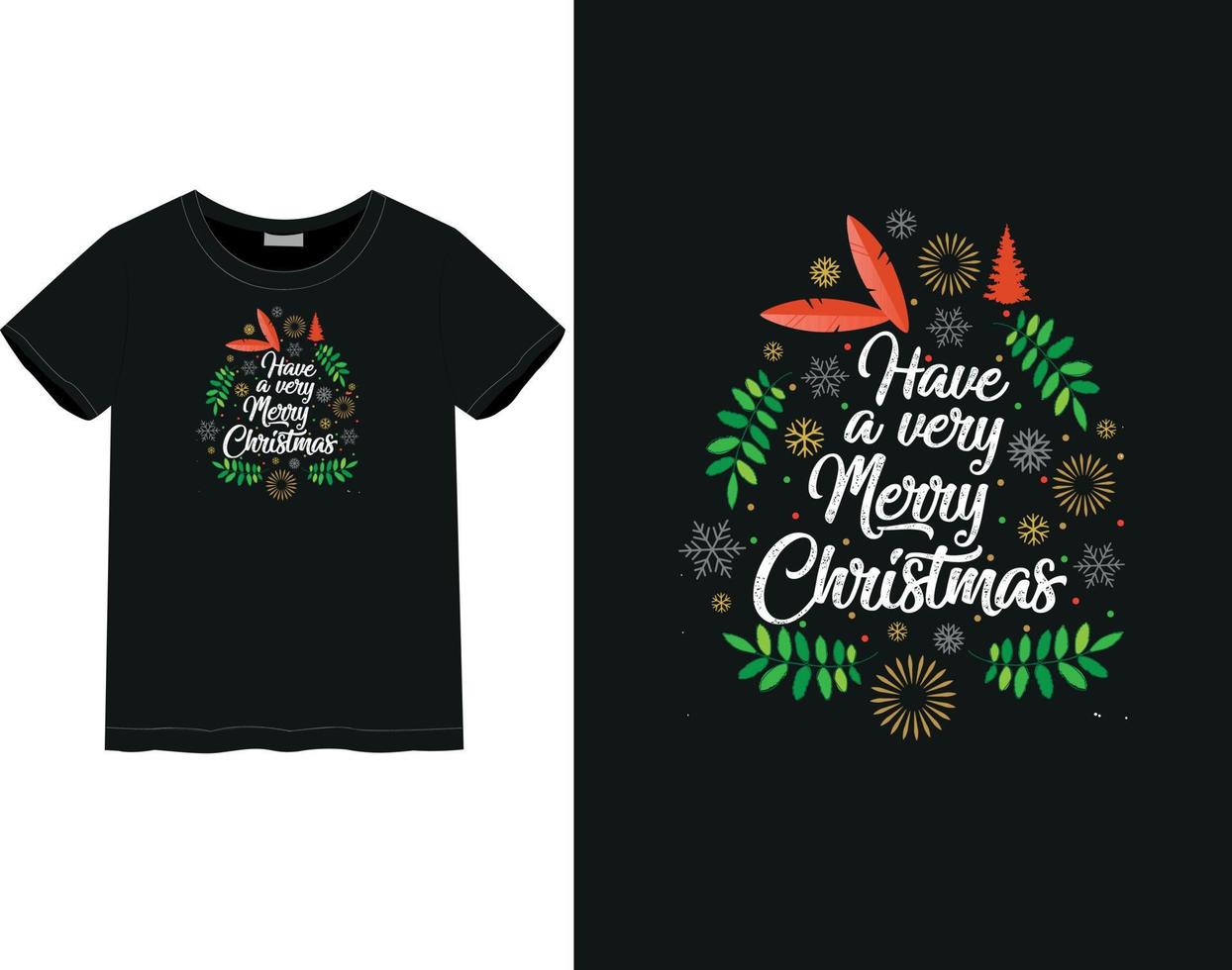 Merry Christmas Day t-shirt vector