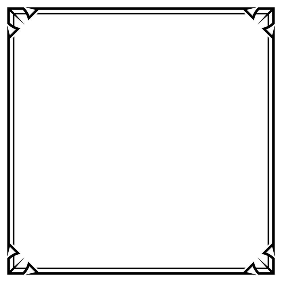 Frame Border Line Vector Simple Design