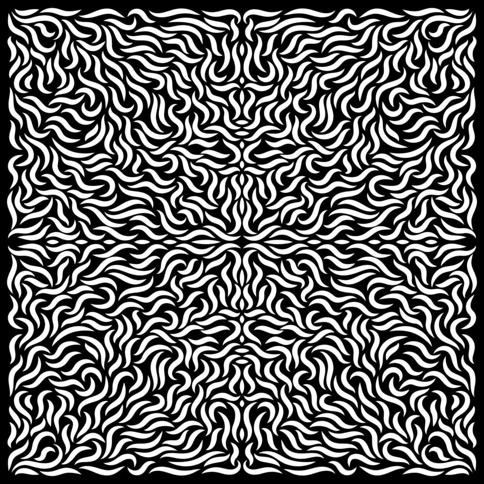 Seamless Pattern Geometric Vector, Black and White vector