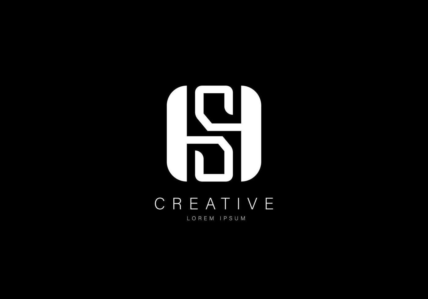 Initial Letter SH Monogram Logo Template vector