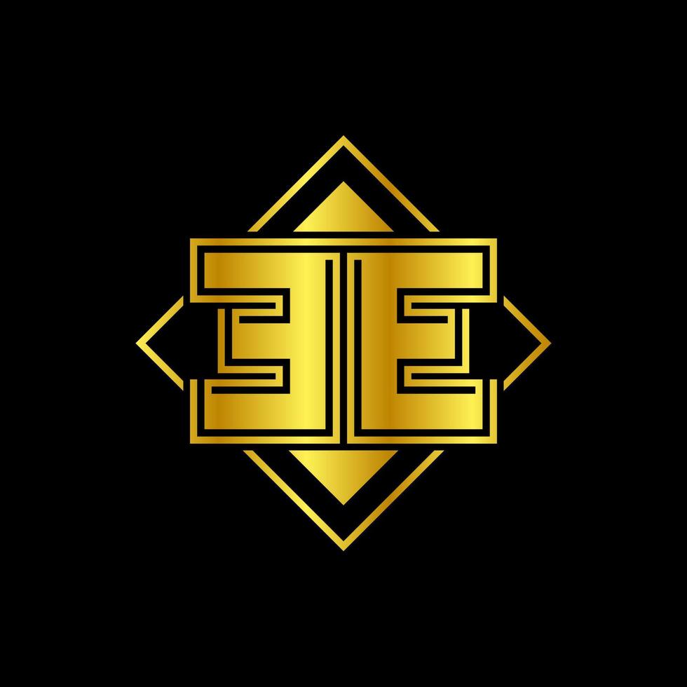 Letter EE Golden Mirror vector
