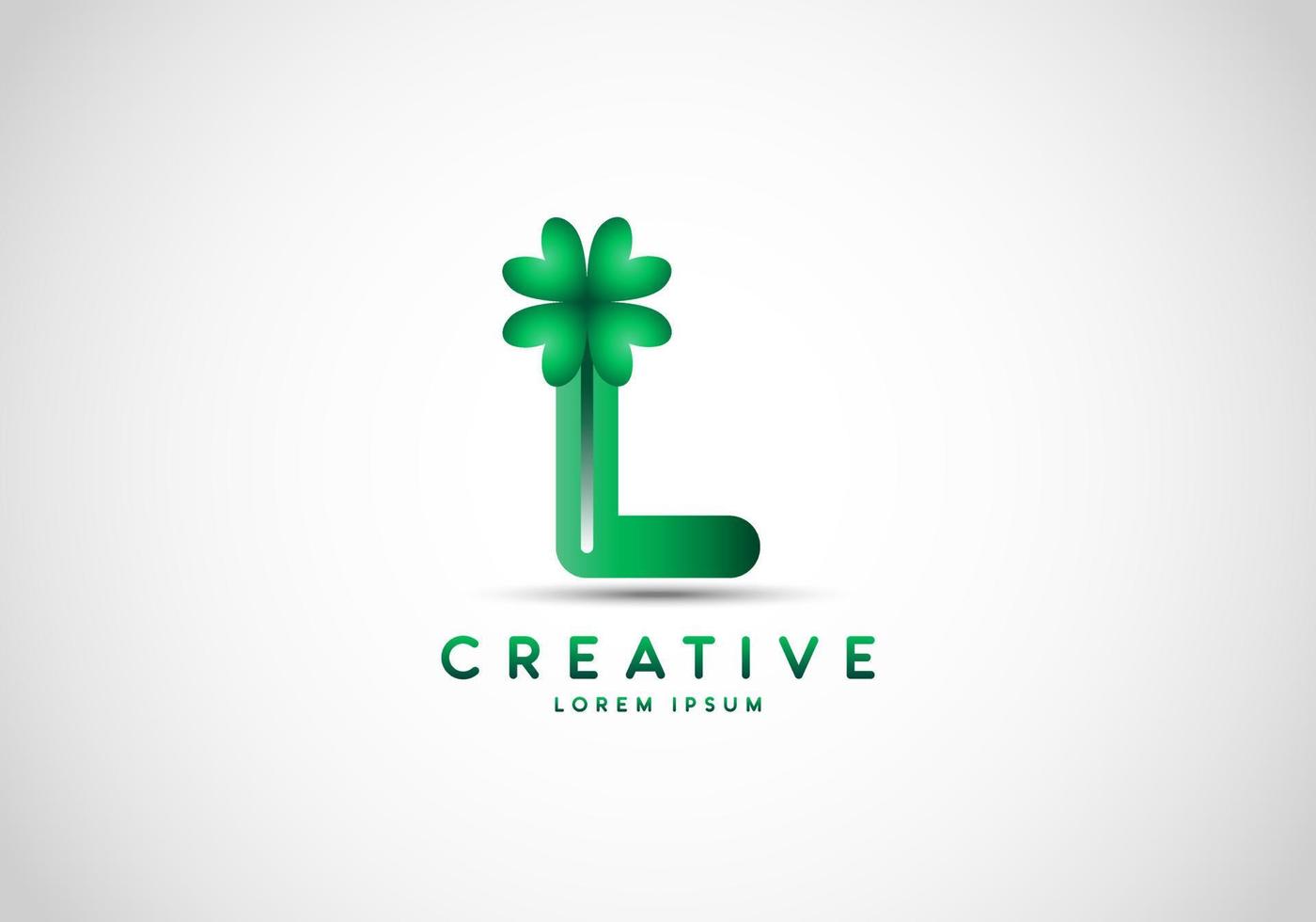 Initial Letter L Lucky Clover Logo vector