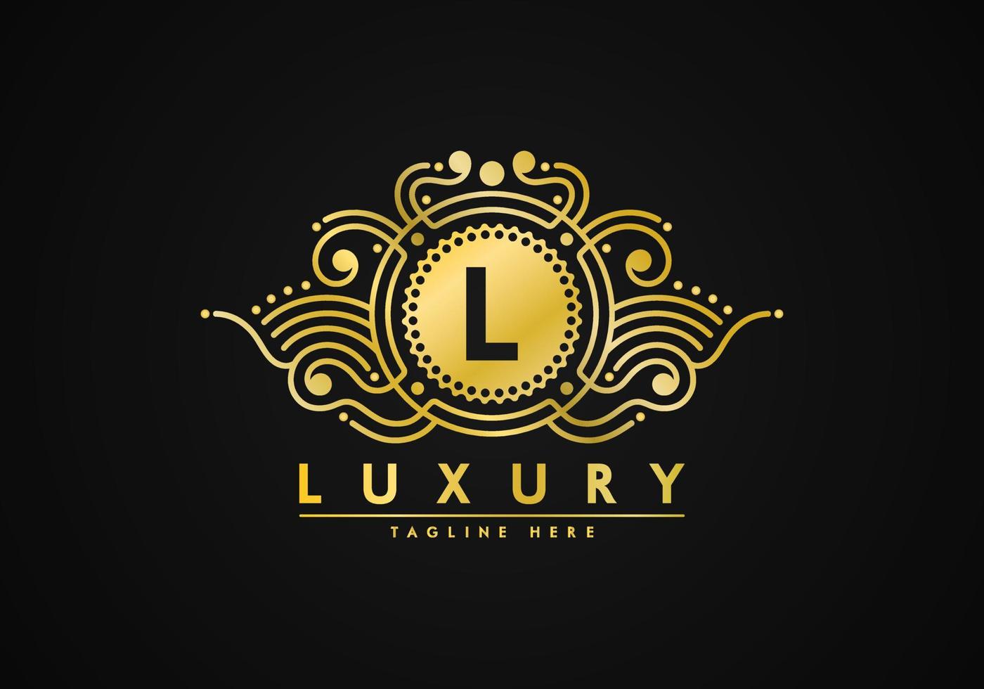 Letter L Luxury Decoration Logo vector