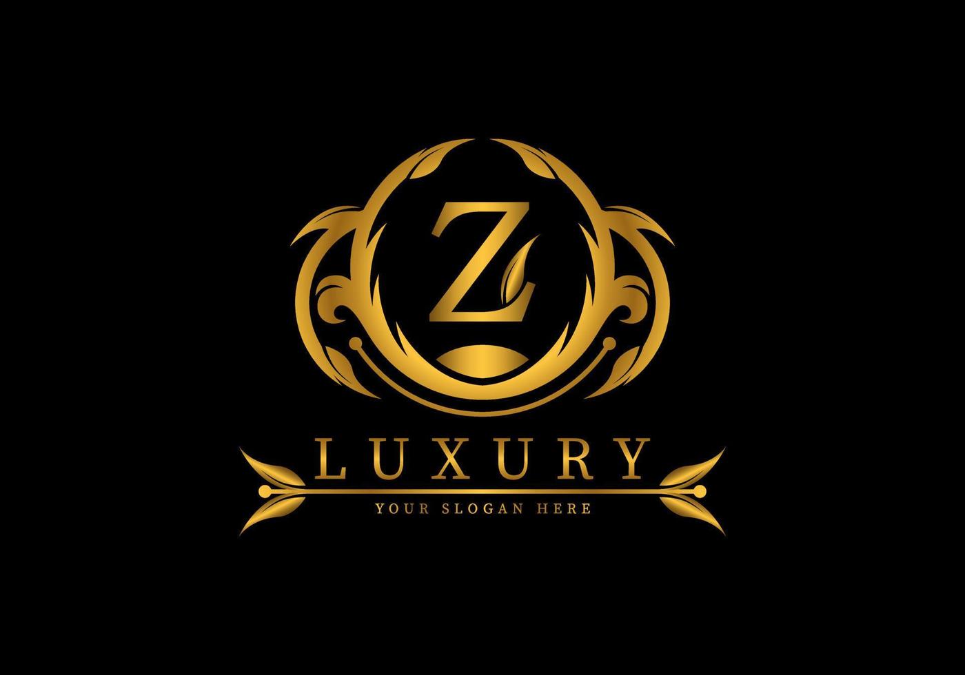 decoración de plantilla de logotipo de lujo de letra z vector