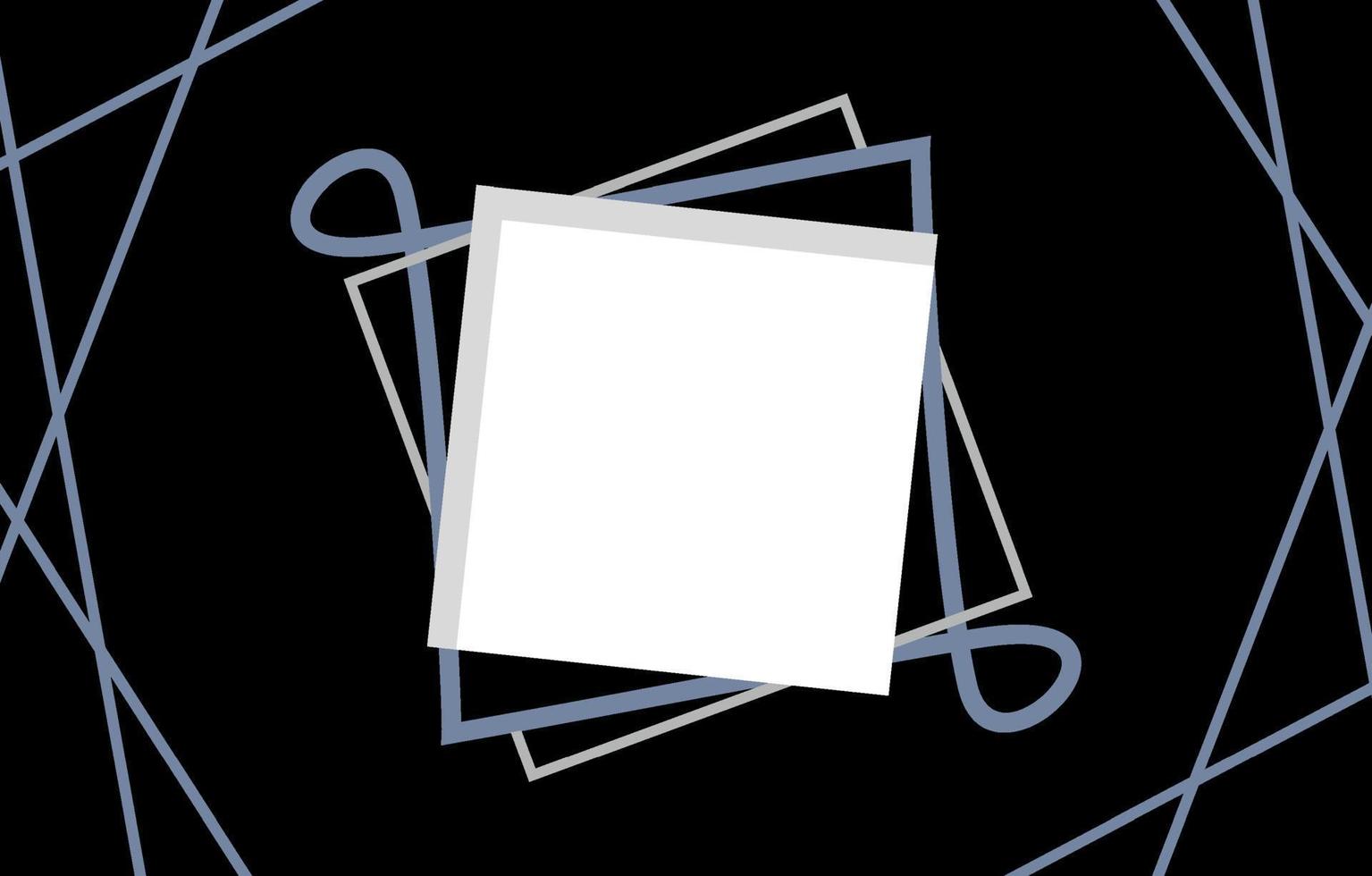 diseño de marco de foto cuadrado abstracto con fondo abstracto vector