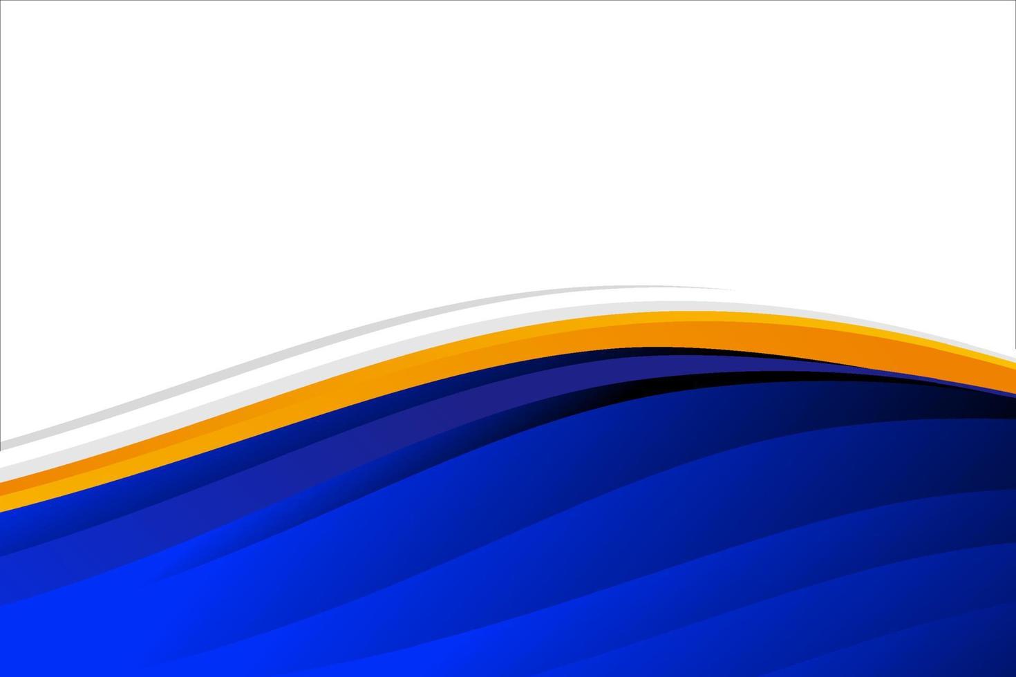 Blue yellow gradient wave abstract banner background vector