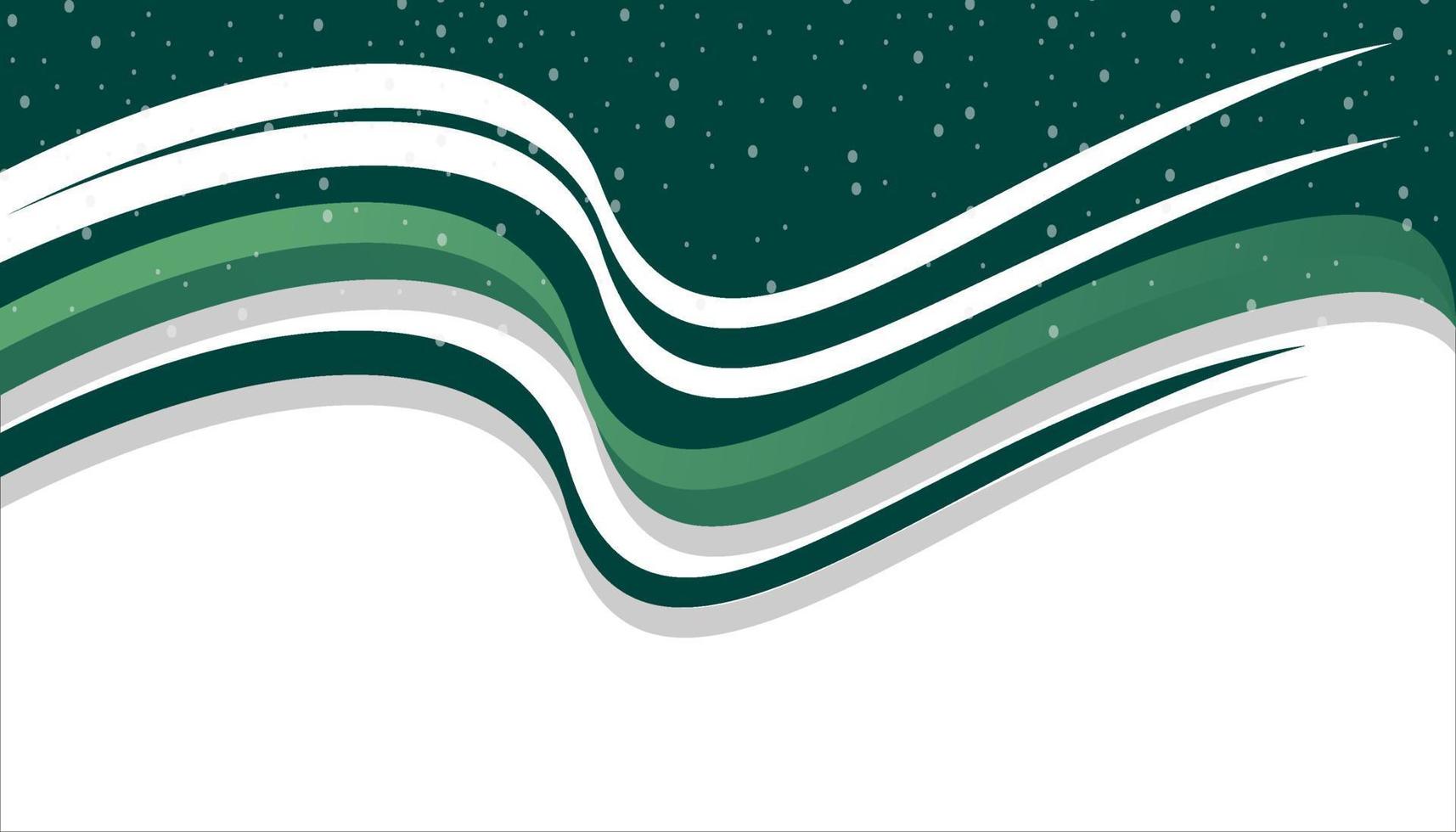 Green gradient wave abstract banner background vector