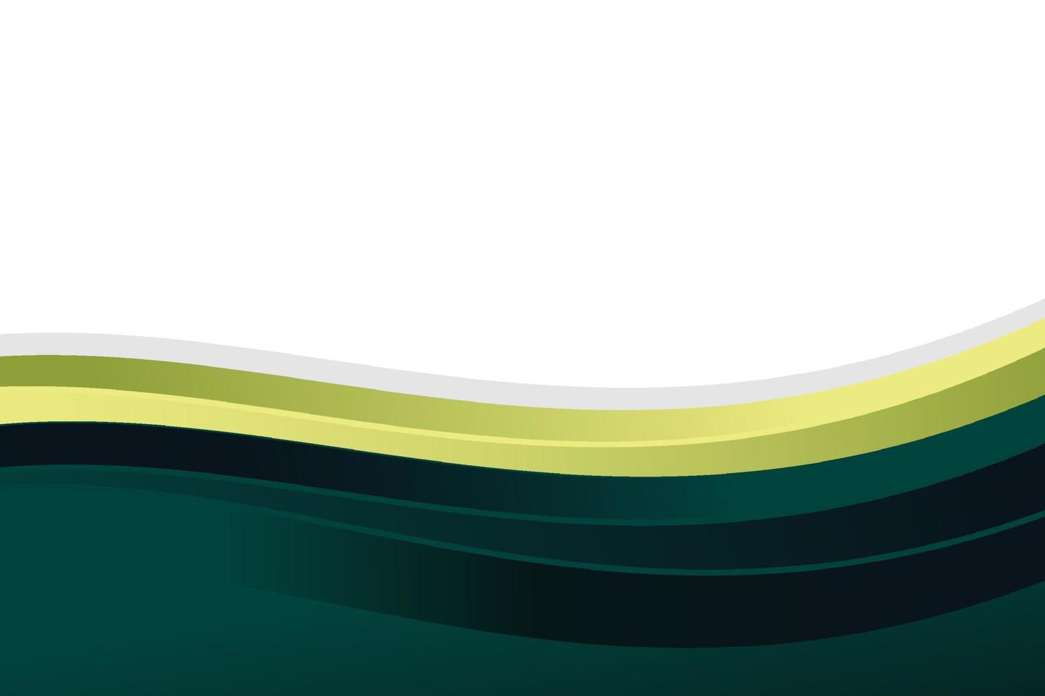 Green yellow gradient wave abstract banner background vector
