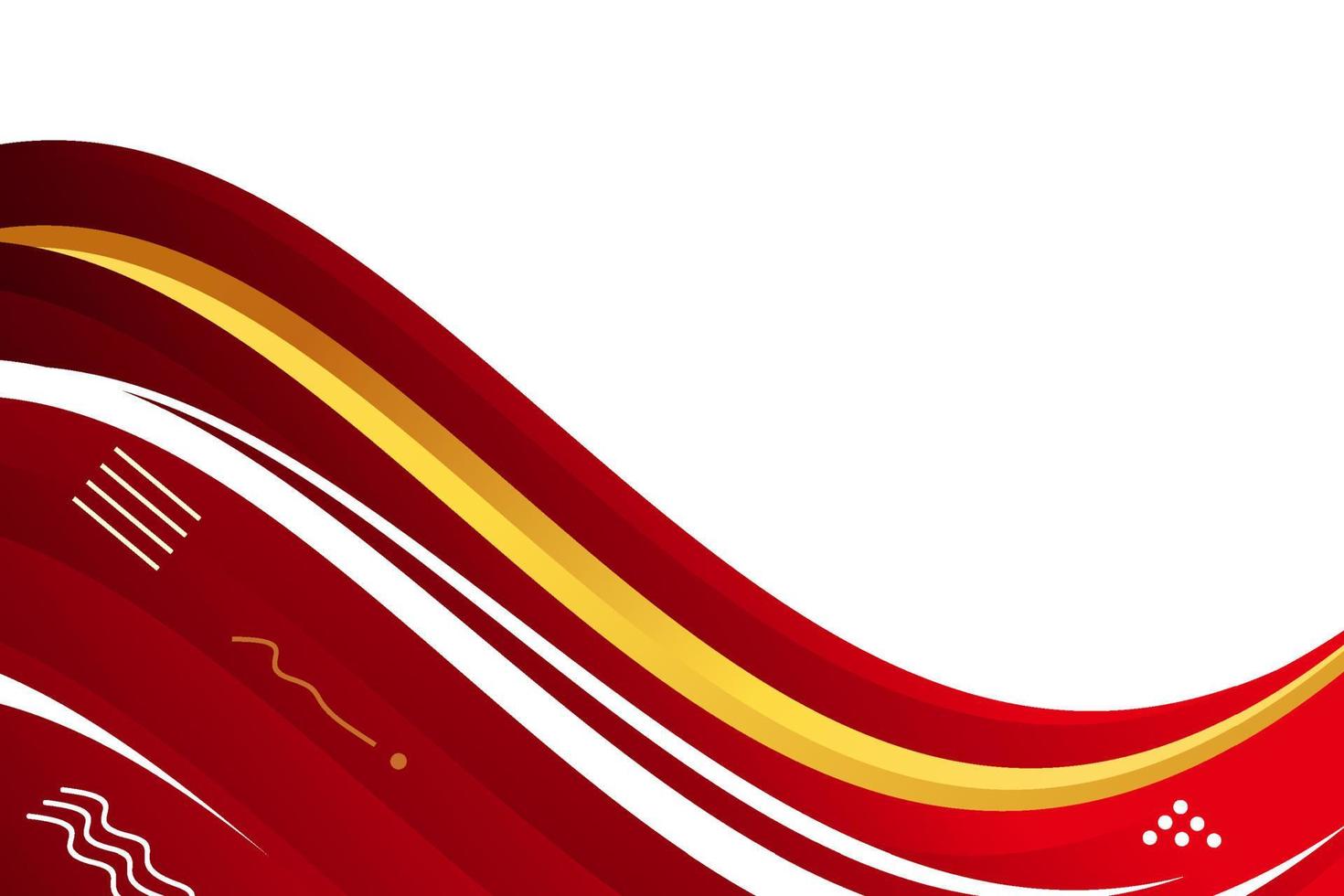 Memphis style red gradient wave banner abstract background vector