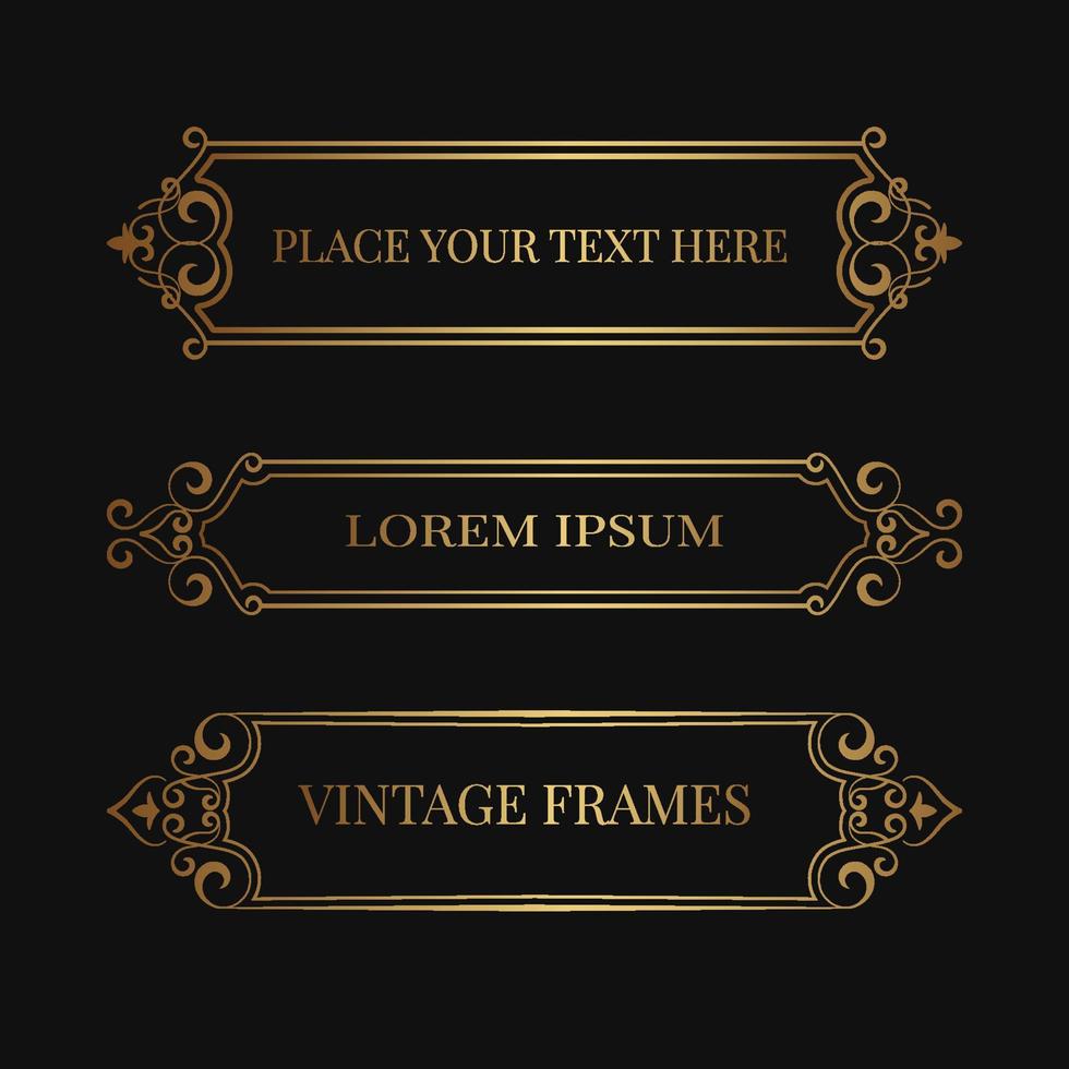 vintage frames, vector set